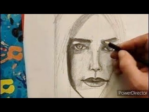 How to draw  face  a girl step by step drawing for beginners Tutorial loomis method #drawing