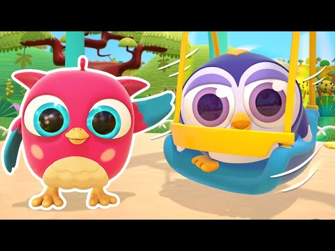 Hop Hop, Tık Tık ve Küçük Penguen ile Salıncak Keyfi! 🦉🐧 Eğitici videolar.