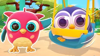 Hop Hop, Tık Tık ve Küçük Penguen ile Salıncak Keyfi! 🦉🐧 Eğitici videolar.