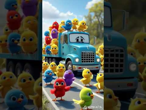 MENARI BERSAMA TRUK TRAILER #cutechickens #ayamwarnawarni #ayampelangi #shorttrending