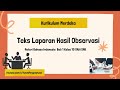 Kuis Teks Laporan Hasil Observasi