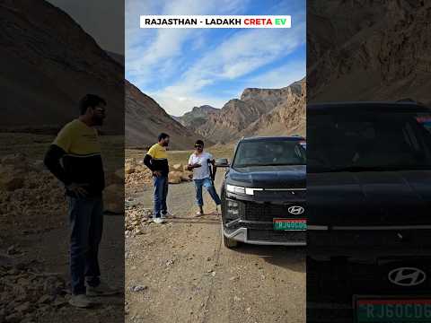 Specially Able driver takes an electric Creta on a Ladakh road trip! 🚗⛰️.