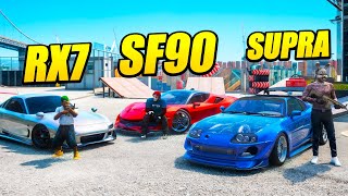 Huimos de Nuestros Enemigos con Autos Modificados en GTA RP