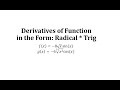 Exponents and Derivatives Concepts