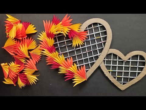 Two Heart Wall Hanging/Paper Craft For Home Decoration/Paper WallMate/Heart Wall Decor Craft ||