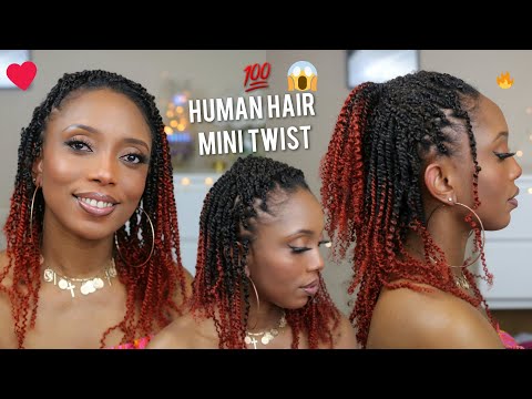 100% Human Hair Mini Twist 😱 Tutorial On Short 4C Natural Hair | QVR Haitr