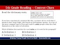 Understanding Context Clues and Vocabulary