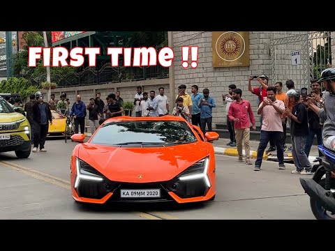 Brand New LAMBORGHINI REVUELTO IN INDIA | CRAZY V12 SOUNDS in BANGALORE CITY