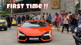 Brand New LAMBORGHINI REVUELTO IN INDIA | CRAZY V12 SOUNDS in BANGALORE CITY