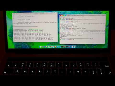 XNU verbose boot on Touch Bar (Apple T1/T8002)