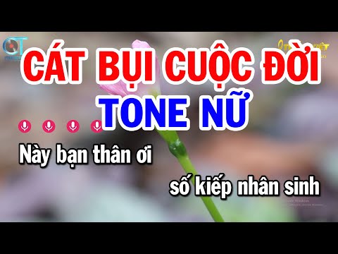 Karaoke Cát Bụi Cuộc Đời Tone Nữ Dm | Nhạc Sống Beat Mới || Karaoke Tuấn Kiệt