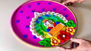 Simple Ganesh Rangoli Design 🌺 Easy Ganesh Rangoli for Beginners | Ganpati Rangoli 2026