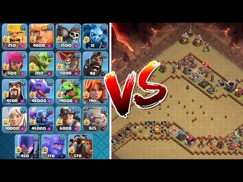ALLE TRUPPEN vs TROLL BASE! || CLASH OF CLANS || Let's Play CoC [Deutsch/German]