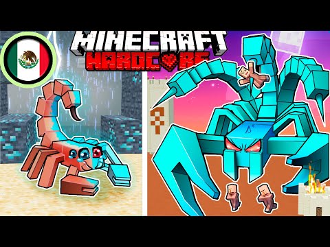 SOBREVIVÍ 100 DÍAS como un ESCORPIÓN DIAMANTE en MINECRAFT HARDCORE!