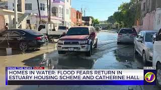 YouTube video thumbnail: Homes In Water: Flood Fears Return In Estaury Housing Scheme And Catherine Hall 