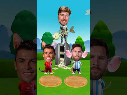 El Gato Ronaldo y El Ratón Messi 😱 Ayuda a Messi😭  #memes #shorts #humor #messi #cr7 #mrbeast