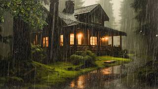 Deep Sleep Immediately with Pouring Rain & Thunder on the Faded Metal Roof in the Night, White noise