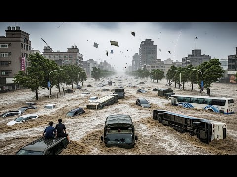 Taiwan Destroyed Today! Super Typhoon Ragasa Debris Flow Swept Away Homes in Hualien