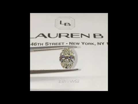 Oval Diamonds 1.7-2.01 Cts, G-I Color, VS1-VVS2