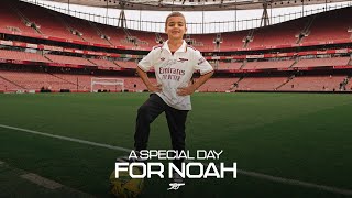 WHOLESOME MOMENTS 🫶 | Young Gunner supporter Noah meets the Arsenal squad at open training!