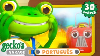 Caminhão-Bebê em Apuros! 👶🚒 Um Novo Herói Chegou à Garagem | Gecko Português Brasil