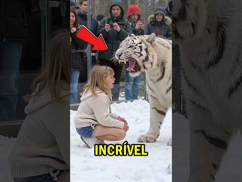 Ela CAIU na TOCA dos TIGRES e então ISSO ACONTECEU! #animais #shorts #curiosidades #natureza #jesus