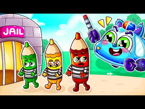 Catch The Naughty Crayon | Lost Color Song + More Nursery Rhymes by Cars & Play