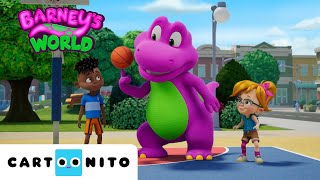 Barney Plays Basketball! 🏀 | Barney's World | Cartoonito | Cartoons for Kids