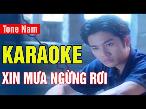 Xin Mưa Ngừng Rơi Karaoke Tone Nam | Lâm Nhật Tiến | Asia Karaoke Beat Chuẩn