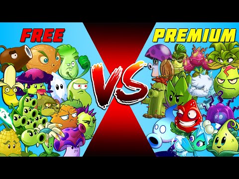 Team Plants FREE vs PREMIUM - Who Will Win? - PvZ 2 Team Plant vs Team Plant