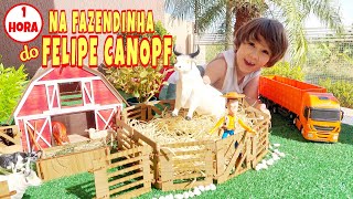 Fazendinha do Felipe Canopf - Uma hora de diversão com Vaca Cavalo Caminhão - Truck Toy Farm Cow #4k
