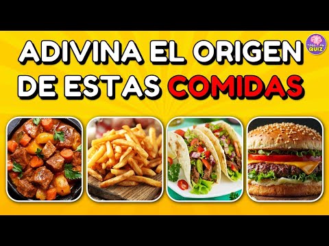 ✅Adivina el PAÍS de las "COMIDAS"🍔🍕🤔 | TRIVIA DE COMIDAS | Quiz/Test