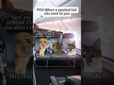 CAT MEMES๐ฑWhen a spoiled kid sits next to you#catmemes #memes #funnymemes #funny #relationship