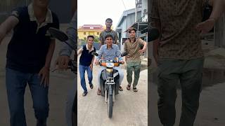 Messi riding motorbike with 3 bodygard #messi #ronaldo #shortsfeed #funny