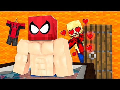 A MENINA ARANHA ESPIOU O HOMEM ARANHA NA BANHEIRA DO MINECRAFT
