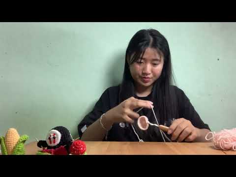 Video tutorial on how to knit at home, knitting a PICTURE with wool Part 8