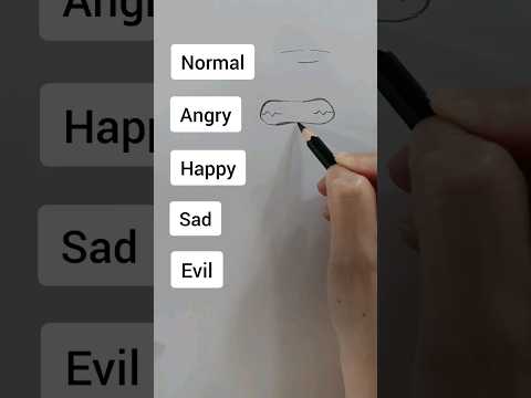 How to draw anime mouth in different ways & expressions #howtodrawanime #howtodraw #draw #mouth