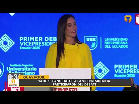 14 de 16 candidatos a la vicepresidencia participaron del debate