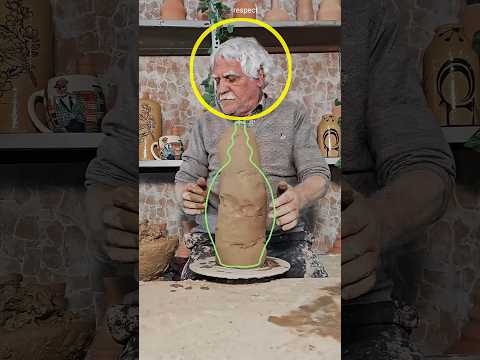 Old man shows amazing clay pottery skills live #shotsvideo