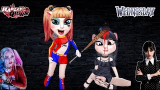 My talking Angela'm 2 😻BAD Harley Margot killed Wednesday bloody good 😊 good vs BAD 😔 New Update