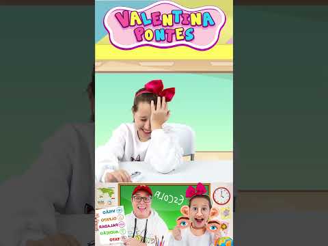 VALENTINA na ESCOLA ensina os 5 SENTIDOS do corpo humano  #criança #infantil 76