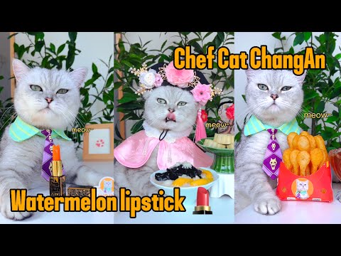 Watermelon lipstick 💄 The process of making lipstick#catsofyoutube #food