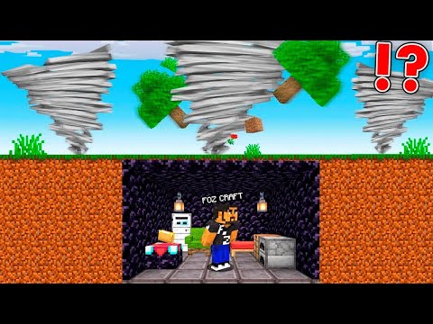 TORNADO VS EL BUNKER MAS SEGURO DE TODO MINECRAFT