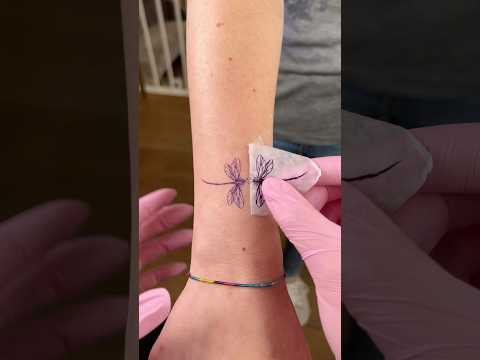 Dragonfly tattoo stencil placement 🦋🖤