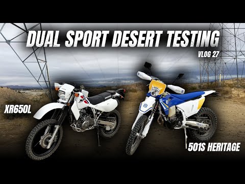 DUAL SPORT DESERT TESTING - DIRT BIKE VLOG 27