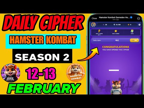 Hamster Kombat Dev Game Daily Cipher 12 February | Hamster Kombat Daily Cipher Code | Daily Combo