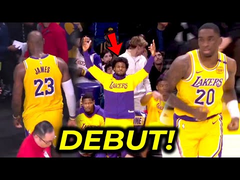 NAG-WALKOUT si LeBron sa debut ng dalawang bagong players ng Lakers, NAPATAYO si Bronny!