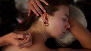 ASMR Ear and Neck Attention, Scalp Play, Hair Brushing & French Braid on Kate Marie (Whisper)