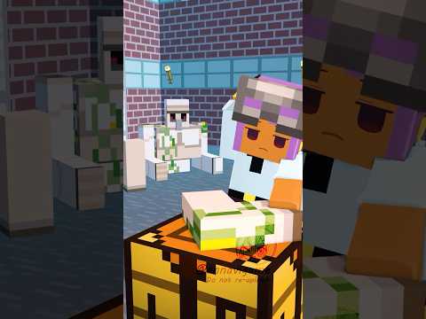 Minecraft Iron Golems vs. Pillagers まるでキラーマシン  #マイクラ #minecraftanimation ＃マイクラアニメ