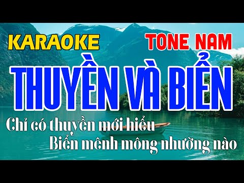 Liên Khúc KARAOKE BOLERO Tone Nam Dễ Hát – LK KARAOKE THUYỀN VÀ BIỂN, TÚY CA, TÔI ĐƯA EM SANG SÔNG